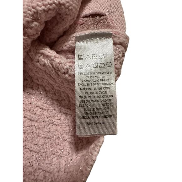 Beautiful Catherine Malandrino Mini Baby Pink Sweater Dress Size 6-9 Months - Picture 5 of 6